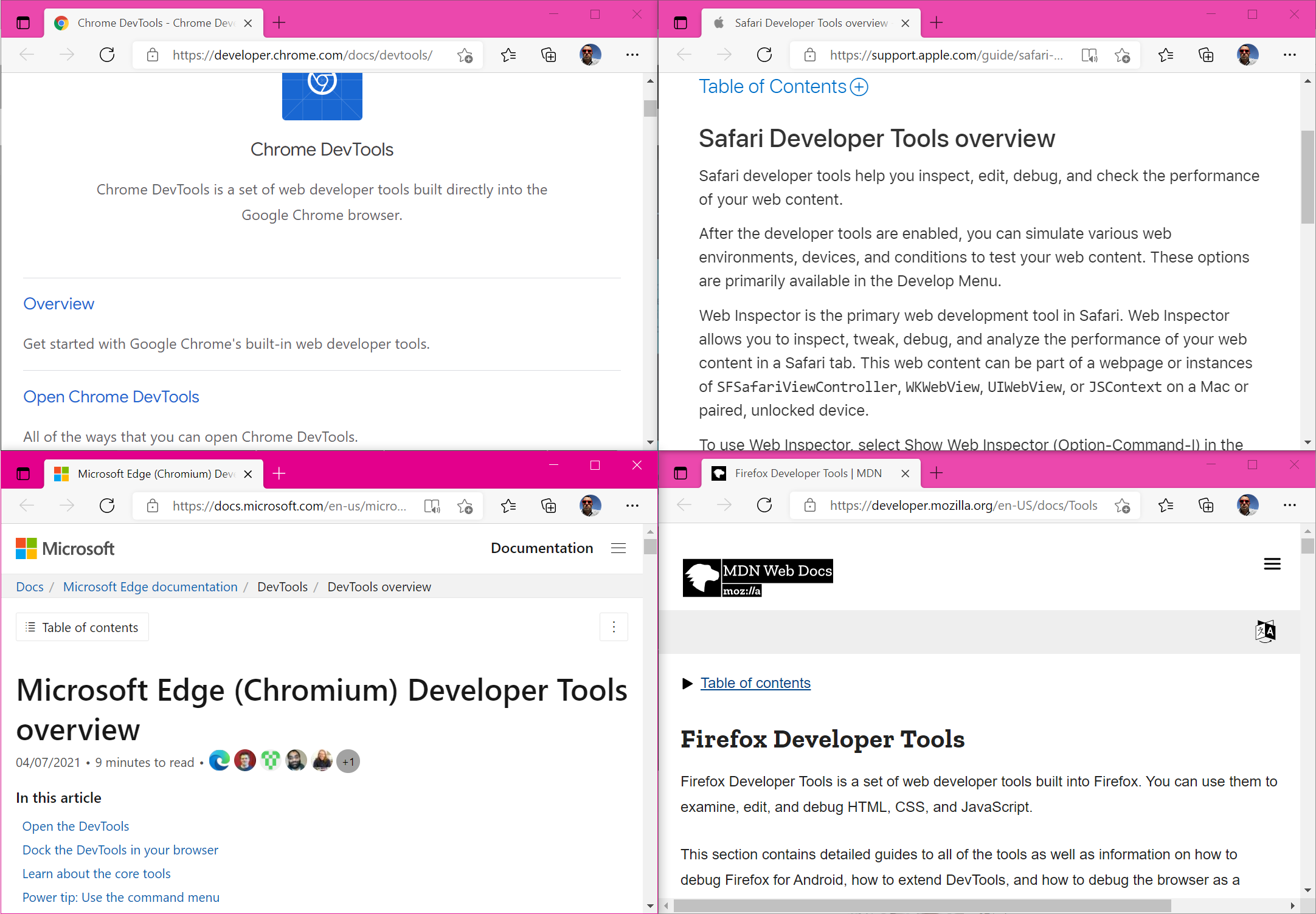 Identify fonts in Chrome, Edge and Firefox using Developer Tools