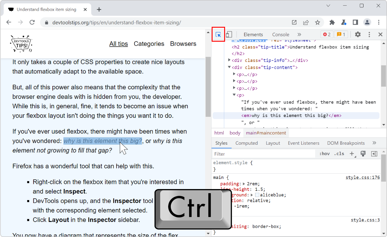 Html DevTools Tips