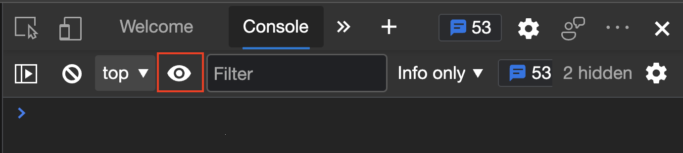 The eye button in DevTools