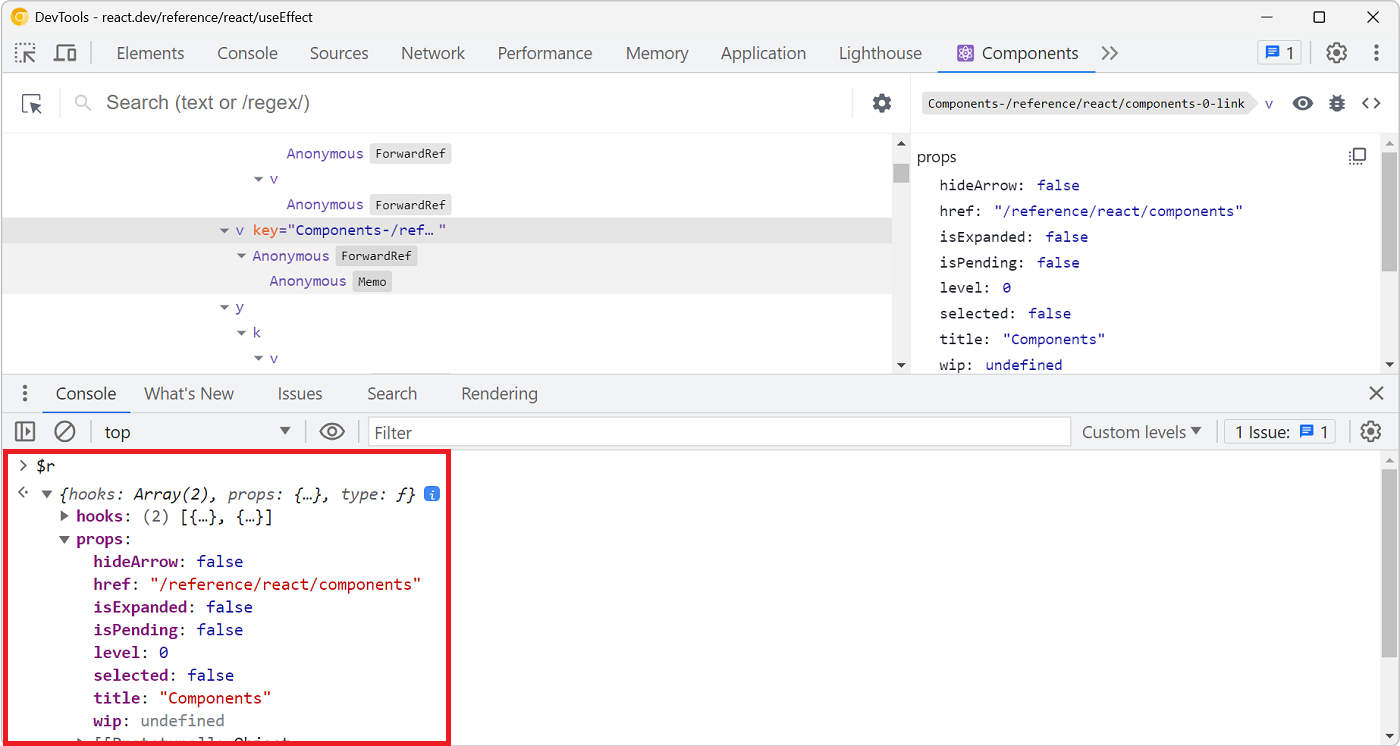 Console features reference, DevTools