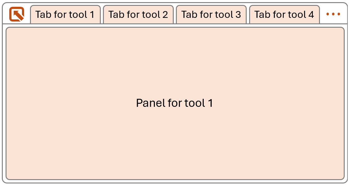 DevTools with the toolbar at the top, and a panel at the bottom